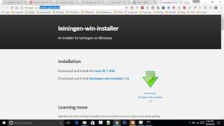 clojure Install lein leiningen on windows [upl. by Ahgem]