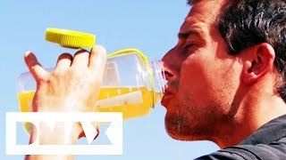 Bear Grylls Drinks Urine To Show How To Survive The Desert  Bear Grylls Escape From Hell [upl. by Riker]