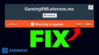 How to FIX Aternos Waiting in Queue  100 Working [upl. by Zeugirdor]