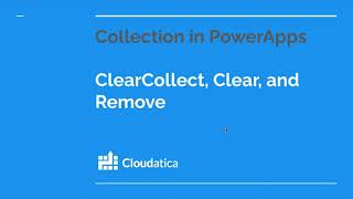 ClearCollect Clear and Remove  Collections in Microsoft PowerApps [upl. by Naicad]