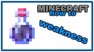 How to Make a Potion of Weakness  Easy Minecraft Potions Guide [upl. by Deeas]