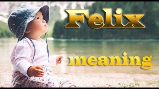 Felix Origin and Meaning  baby names 2022 video [upl. by Elbas]