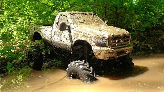 RC Mudding 4x4 Mega Mud Truck Deep Bogging And Jumps [upl. by Ahsiema]