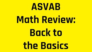 Grammar Heros ASVAB Math Review Back to the Basics of Arithmetic Reasoning Free ASVAB Tutoring [upl. by Karin]