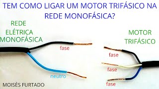 Como ligar um motor trifásico na rede monofásica [upl. by Ricardama]