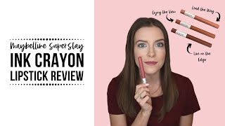 Maybelline SuperStay Ink Crayon Lipstick Review [upl. by Duky848]