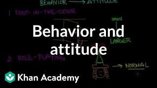 Behavior influences attitude  Behavior  MCAT  Khan Academy [upl. by Calisa601]