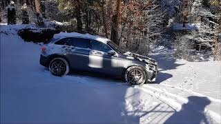 Mercedes GLC 350d 4matic in the snow [upl. by Aiam]