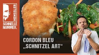 Schnelles Cordon Bleu quotSchnitzel Artquot Rezept von Steffen Henssler [upl. by Ainiger49]