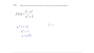 Interval Notation and Continuity MTH 145 Section 33 [upl. by Aivilys]