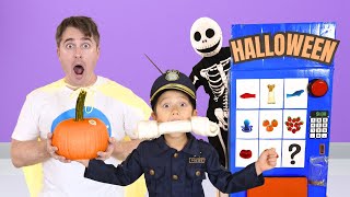 Halloween Vending Machine  Pretend Play Spooky Stories by Papa Joel’s English [upl. by Nilkcaj497]