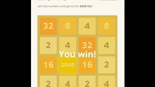 Win 2048 Game  Tips amp Tricks  Demonstration [upl. by Gnah437]