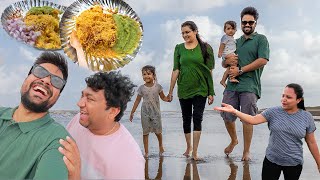 Surat ka famous locha khaya aur beach par couple shoot kiya  Super comedy vlog [upl. by Aridnere533]