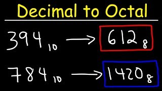 Octal to Decimal Number conversion Method [upl. by Cynarra274]