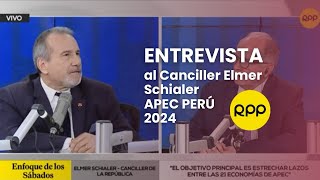 Entrevista al canciller Elmer Schialer en Enfoque RPP [upl. by Ijuy]