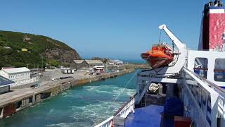 Stena Line Fishguard to Rosslare Irish Sea ferry Stena Europe departing Fishguard [upl. by Dosh730]