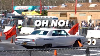 DRIVER LOOSES CONTROL AT THE GOODGUYS AUTOCROSS EVENT [upl. by Aihsa]