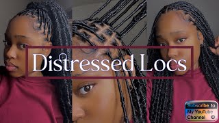 KNOTLESS SOFT LOC TUTORIAL  DISTRESSED BUTTERFLY LOCS  DIY [upl. by Aldon]