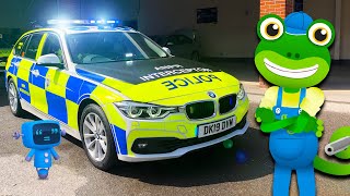 Police Car For Kids  Geckos Real Vehicles  Police Videos For Children  Educational Videos [upl. by Othe885]