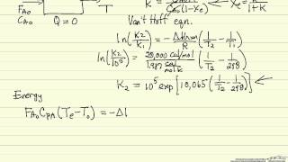 Adiabatic Reactor Temperature [upl. by Yunick]