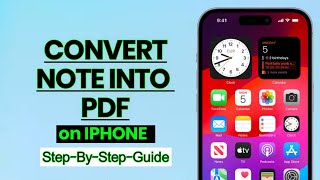 How to Convert Notes into PDF on iPhone  Easy Guide [upl. by Yllrebmik760]