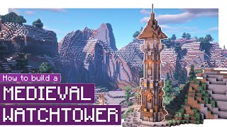 Minecraft How to Build a Medieval Watchtower 1 [upl. by Ambrosane]