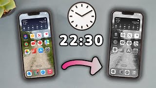 iPhone Greyscale Schedule Shortcut amp Automation [upl. by Loralee998]