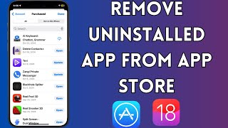 How to Remove Uninstalled Apps From App Store on iPhone  2024 [upl. by Adimra]