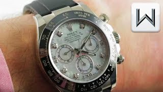 Rolex Daytona Oysterflex 116519LN Cosmograph Daytona Chronograph Luxury Watch Review [upl. by Eitsrik62]