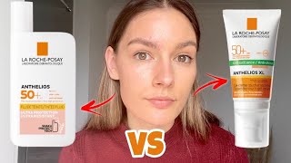 La RochePosay Anthelios AntiShine Tinted SPF VS Ultralight Invisible Fluid Which One Is Better [upl. by Hiller]