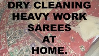 HOW TO DRY CLEAN LEHNGA AND HEAVY SAREES AT HOME [upl. by Fessuoy]