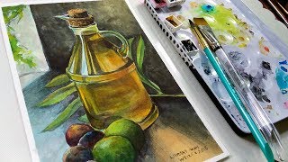 Using Neutral Tint  Grisaille Watercolor Technique [upl. by Riesman]