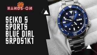 Unboxing Seiko 5 Sports blue dial SRPD51K1 [upl. by Giavani892]