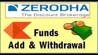 How To Add amp Withdrawal Funds In Zerodha  Step By Step Ful Processहिंदी [upl. by Hoashis653]