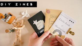 ✿ 3 Simple DIY Zines Tutorial  Stay Home Craft Project Free Template [upl. by Holladay]