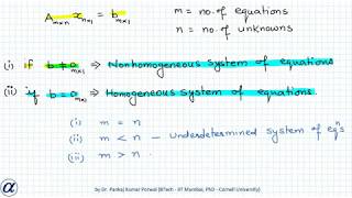 Underdetermined and Overdetermined System  Solutions for Nonhomogeneous System of Equations [upl. by Yrrot]