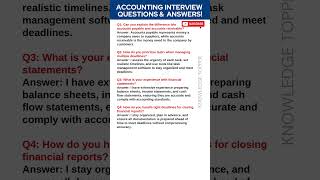 Accounts Interview Questions and Answers  Accountant Interview Questions and Answers [upl. by Sydelle]