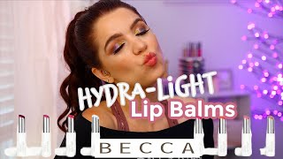 BECCA HYDRA LIGHT PLUMPING LIP BALM REVIEW  SWATCHES [upl. by Steve]