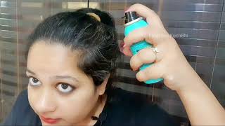 LOreal Paris Magic Retouch Temporary Root Touch Up Hair Colour Spray Review Demo FindHere KuchBhi [upl. by Ayocat]