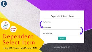 Dynamic dependent dropdown list with AJAX JSP amp Servlet and MySQL Database [upl. by Armalda]