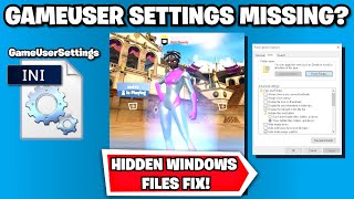 How To find Game User Settings Fortnite FIX FORTNITE SETTINGS [upl. by Misti]