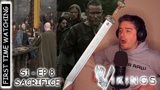 Vikings  Season 1 Episode 8 Sacrifice REACTION [upl. by Annekcm391]