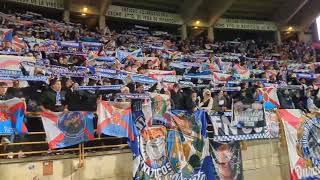 La afición de la Ponferradina cantando quotA Ponferrada me voyquot en el Reino de León [upl. by Furgeson]