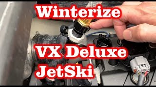 Winterize Yamaha VX Deluxe Jetski  Flush with Antifreeze [upl. by Ferwerda]