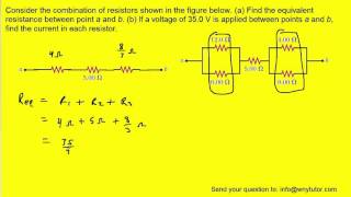 Consider the combination of resistors shown in the figure below a Find the equivalent resistance [upl. by Fiora729]