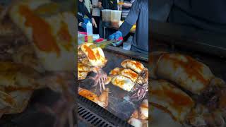 Indonesian grilled squid shortsstreetfoodfoodiesfoodfoodloversfoodieslover [upl. by Hume]