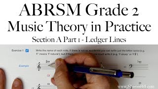 ABRSM Grade 2 Music Theory Section A Part 1 Ledger Lines with Sharon Bill [upl. by Saucy600]