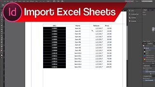 How To Use Adobe InDesign to Import an Excel Spreadsheet into InDesign  Adobe InDesign Help [upl. by Petersen161]