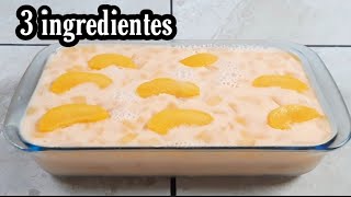 Si tienes Duraznos 🍑 prepara este delicioso postre con 3 ingredientes  Facil y Rapido [upl. by Anemolif945]