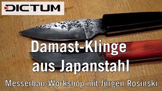 DamastKlinge aus Japanstahl 2  Messergriffe und Finishing  DICTUM Kursimpressionen [upl. by Aniger]